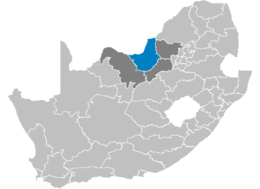 Municipalité du district de Ngaka Modiri Molema - Emplacement