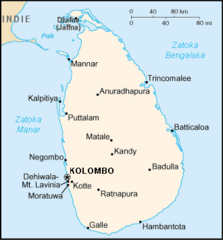 Mapa Sri Lanki