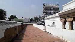 The vimana (ceiling) of Vadapathrasayee shrine Srivilliputhur Andal temple (20).jpg