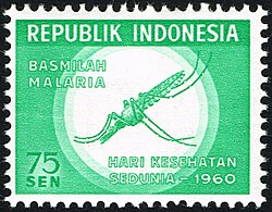 Stamp of Indonesia - 1960 - Colnect 260718 - Anopheles Mosquito Anopheles sp.jpeg