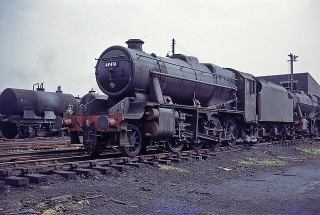 Stanier 8F No. 48476 at Lostock Hall shed, late July 1968
