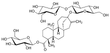 Molecular structure of stevioside Stevioside.svg