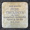 Stolperstein Gleimstr 16 (Prenz) Bruno Friedländer.jpg