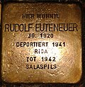 Stolperstein für Rudolf Euteneuer (Eigelstein 28)