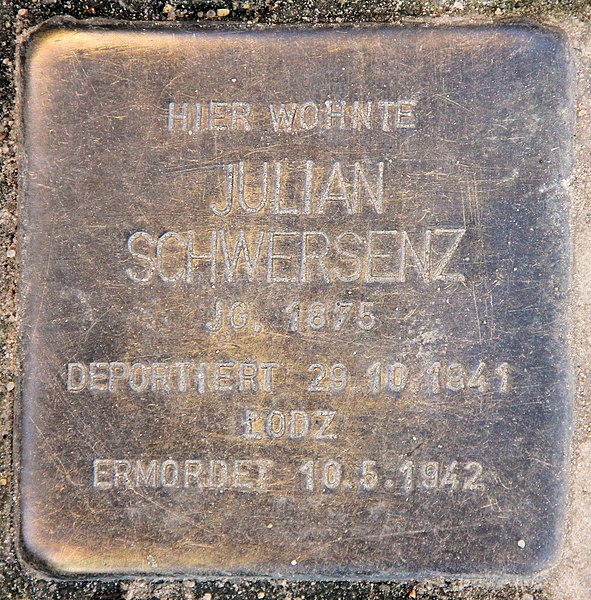 File:Stolperstein Schillerstr 14 (Charl) Julian Schwersenz.jpg