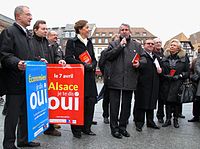 Kampaň před referendem v Štrasburku v roce 2013