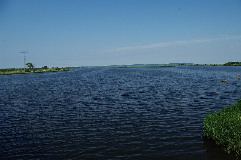 File:Swina river in Poland, seen from Piastowski Bridge.jpg