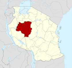 Mahali pa Mkoa wa Tabora katika Tanzania