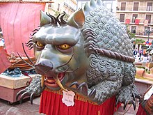 Tarasque at a Corpus Christi procession in Valencia Tarasca.jpg