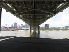 Underside of the Taylor–Southgate Bridge in 2017