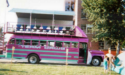 An example of a RAGBRAI team bus The DAWG Pound.PNG