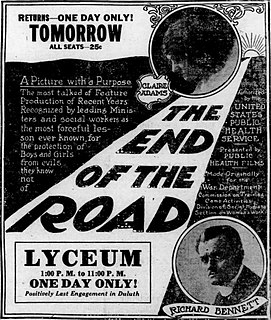 <i>The End of the Road</i> (1919 film) 1919 American film