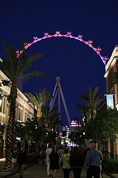 The Linq Promenade with the High Roller in the background in 2014 The High Roller - View From The Linq.jpg