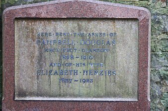 The grave of Campbell Douglas, Morningside Cemetery, Edinburgh