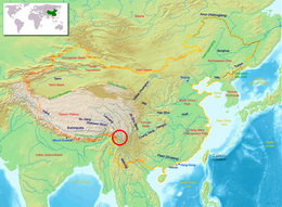 Три параллельные реки охраняемых территорий Юньнани map01.png