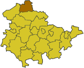 Poziția regiunii Nordhausen