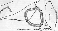 Plan of earthworks at Cadbury Camp, Tickenham Tickenham Camp Somerset Map.jpg