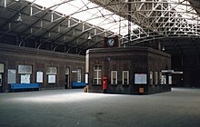 The large and empty circulating area in Tilbury Riverside station 5 June 1986