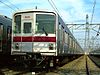 Tobu 9050 series EMU set 9151 at Shinrinkoen Depot on the Tobu Tojo Line in 1998