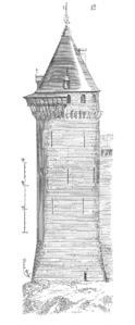 Noordwestelijke vestingtoren Viollet-le-Duc