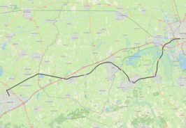 Tramlijn Drachten - Groningen op de kaart