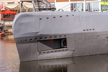 <brType XXI submarine "Wilhelm Bauer" Front torpedo tube Bremerhaven