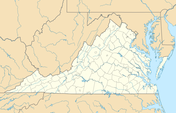 Appalachian League på en karta över Virginia