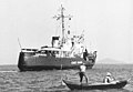 USCGC Basswood (WLB-388) works a buoy in Vũng Tàu harbor 1968