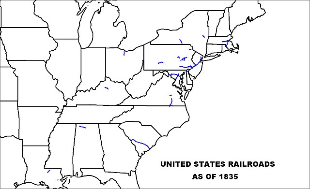 U.S. railroads in 1835