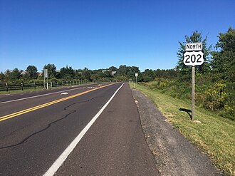 US 202 parkway in Doylestown Township US 202 NB past Bristol Road.jpeg