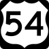 U.S. Route 54 marker