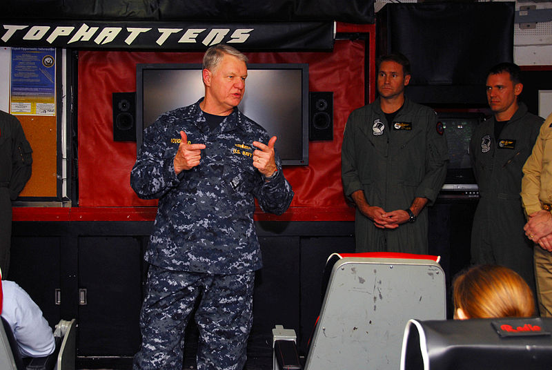 File:US Navy 100106-N-3327M-311(1) Chief of Naval Operations (CNO) Adm. Gary Roughead visits with Sailors assigned to Strike Fighter Squadron (VFA) 14 aboard USS Nimitz (CVN 68).jpg