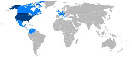Countries visited by Kennedy during his presidency