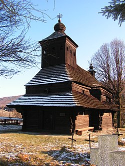 Dřevěný kostel (cerkva) v Uličské Krivé