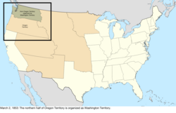 Карта перехода к Соединенным Штатам в центральной части Северной Америки 2 марта 1853 г.