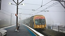 A V set at Wentworth Falls station