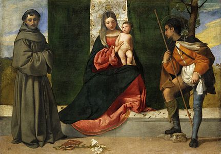 La Vierge et les saints Antoine et Roch v. 1510, Prado