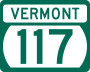 Vermont Route 117 marker