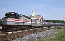 The Vermonter at White River Junction, Vermont, in 1996