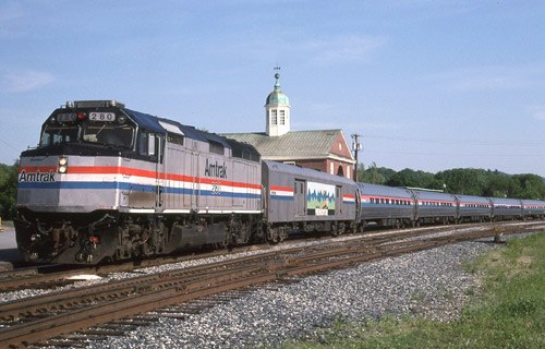 The Vermonter at White River Junction, Vermont, in 1996