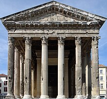 The Temple of Augustus and Livia in Vienne, late 1st century BC Vienne - Temple d'Auguste et de Livie -1.jpg