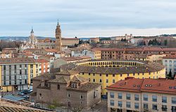 Tarazona, 2015. Depicted are: Tarazona Cathedral and Seminary, Old Bullfight Arena, and Sanctuary of the Lady of the River