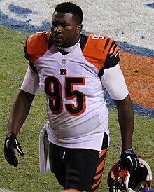 Gilberry with the Bengals in 2015 Wallace Gilberry 2015.JPG