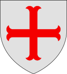 Lo stemma della contea di Pyrmont, che adottò la croce di Paderborn nel proprio scudo araldico.