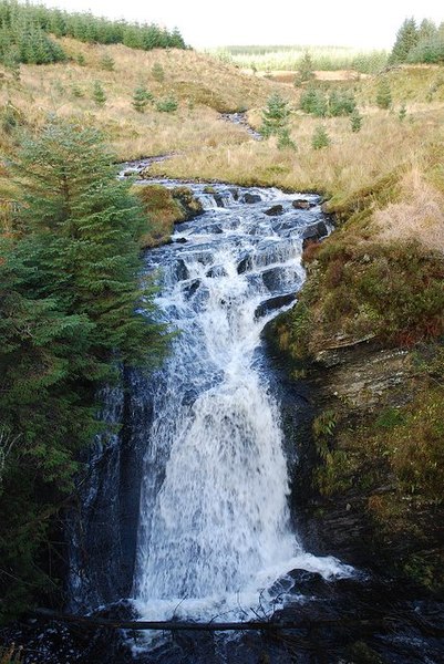 File:Waterfall in the forest - geograph.org.uk - 285043.jpg