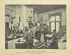 Stube und Küche, Wohnung 4. Obergeschoss, Badstraße 44 in Berlin, Foto (1915)