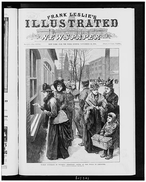 File:Woman suffrage in Wyoming Territory. - Scene at the polls in Cheyenne - from a photo. by Kirkland. LCCN92516129.jpg