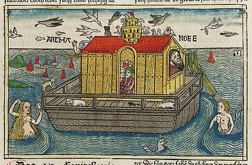  Woodcut of Noah's Ark from Anton Koberger's 