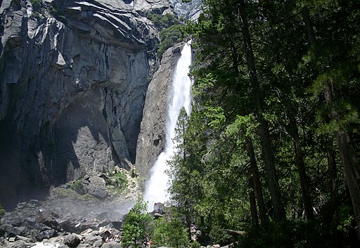 Yosemite Falls from bridge