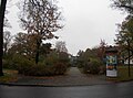 Green area Lutherplatz and avenue of Weinauallee